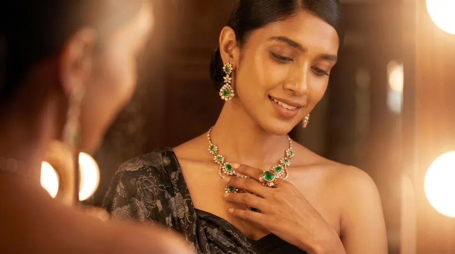 Emerald jewellery campaign creative